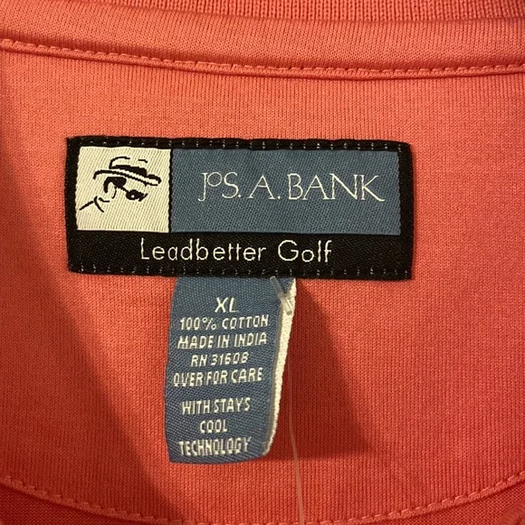 JoS .A. Bank Leadbetter Golf Man Polo size XL brand new 100%cotton length 33” - Picture 3 of 8